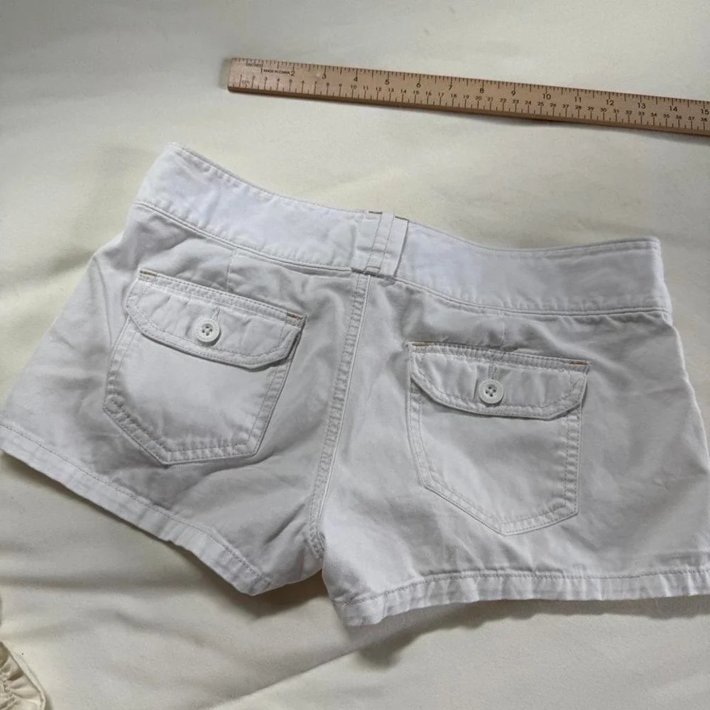 Y2k white low rise shorts  express white shorts size‎ 4